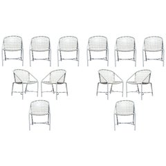 Mid-Century Modern Pair of Brown Jordan Kantan Patio Dining Chairs, 1960s