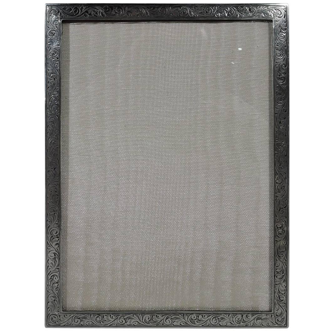 Pretty Old-Fashioned English Sterling Silver Picture Frame