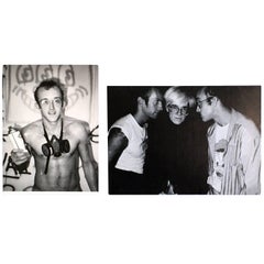 Vintage Keith Haring, Kenny Scharf, Andy Warhol ‘Patrick Mcmullan Press Cards’