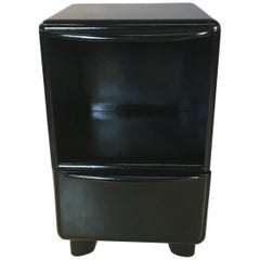 Heywood Wakefield Black Lacquered Nightstand