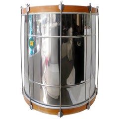 Large Weril Brazilian Samba Chrome and Hide Table or Drum