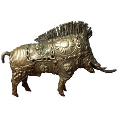 Pal Kepenyes. Wild Boar. Brutalist Bronze Sculpture