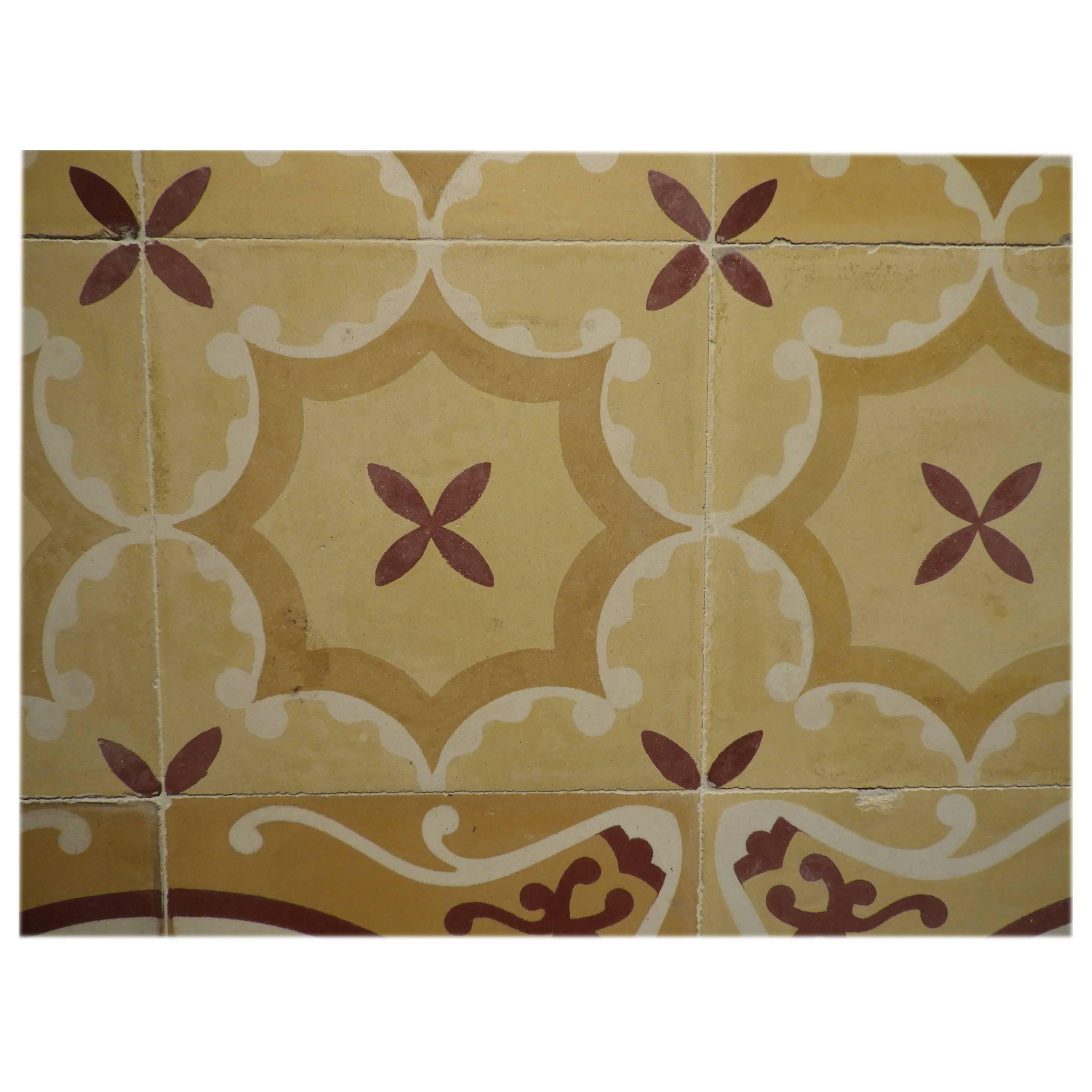 Early 20th Century Cement Tiles For Sale