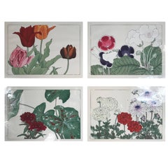 Vintage Japanese Old Woodblock Flower Prints Tanigami Konan Immediately Frameable #6