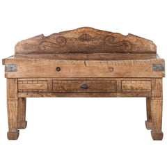 Substantial 19th Century French Butchers Block