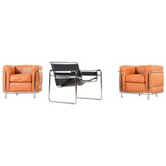 Marcel Breuer:: B3 Clubchair:: "Wassiliy Chair" von Knoll International:: signiert