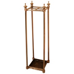 Victorian Brass and Cast Iron Walking Stick Stand or Umbrella Stand