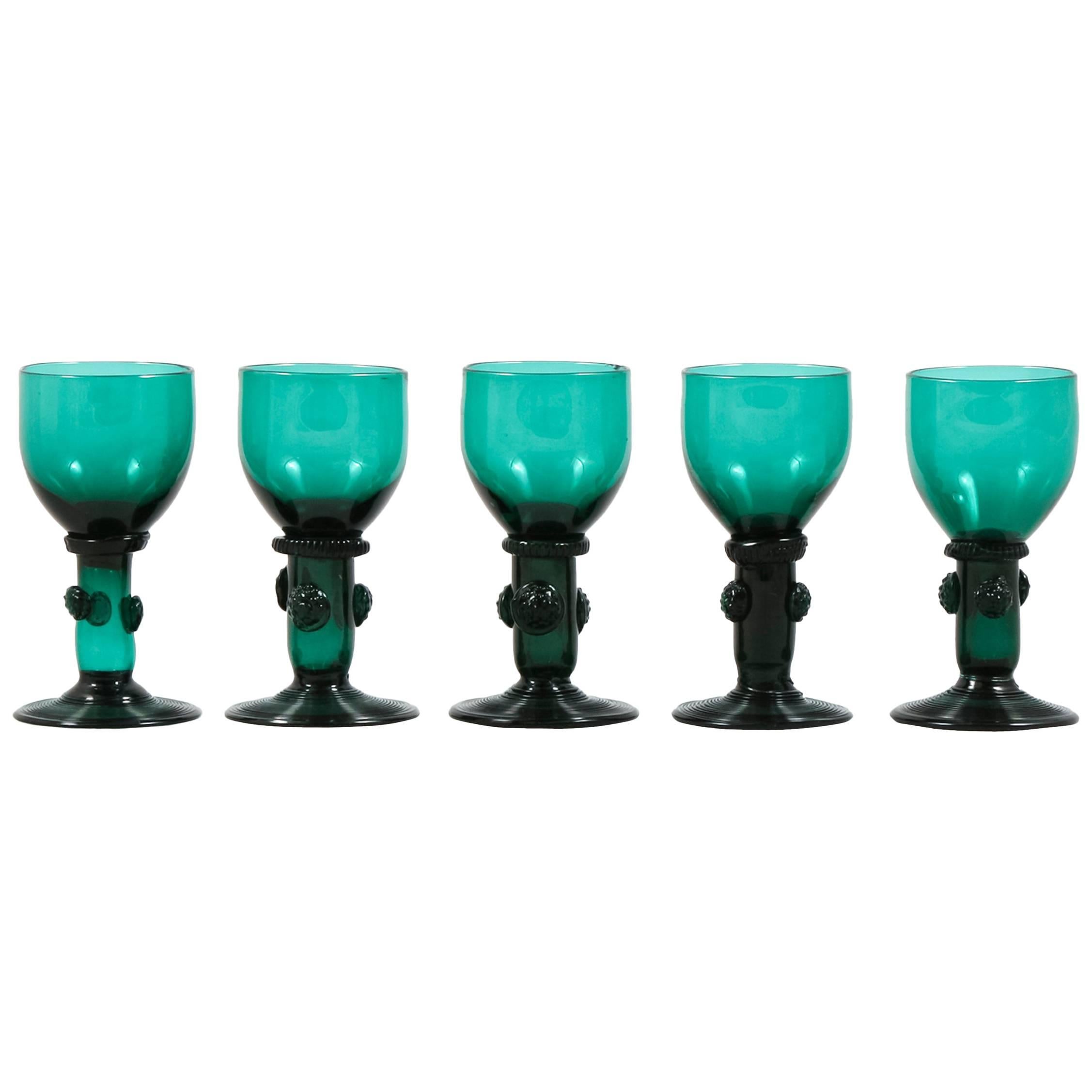 Antique Green Glasses For Sale
