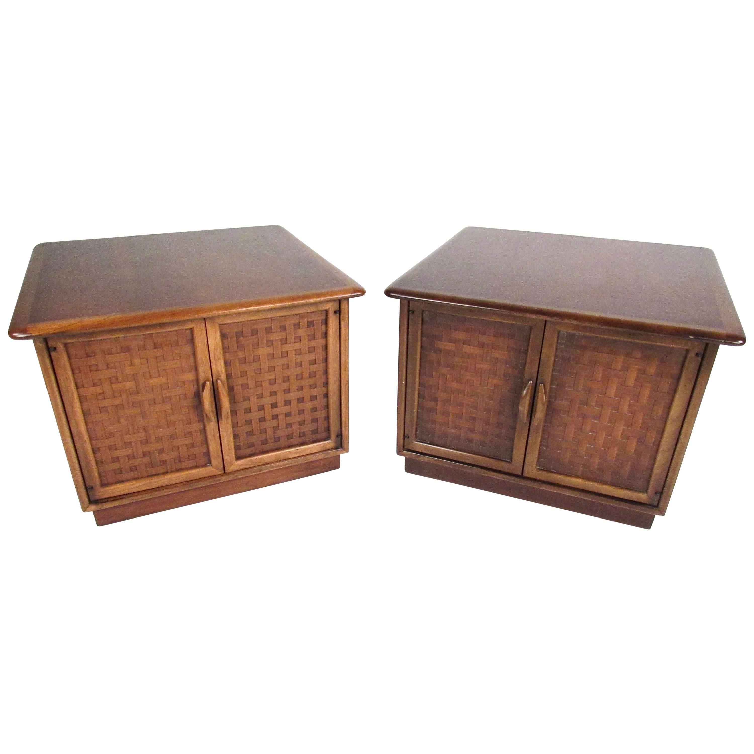 Pair of Warren Church End Table Cabinets for Lane