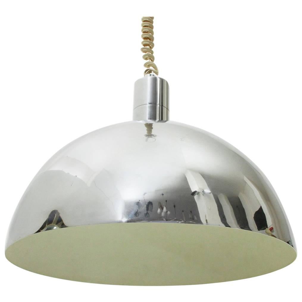 Chromed Pendant Lamp Model AM-AS, Franco Albini for Sirrah, 1960s