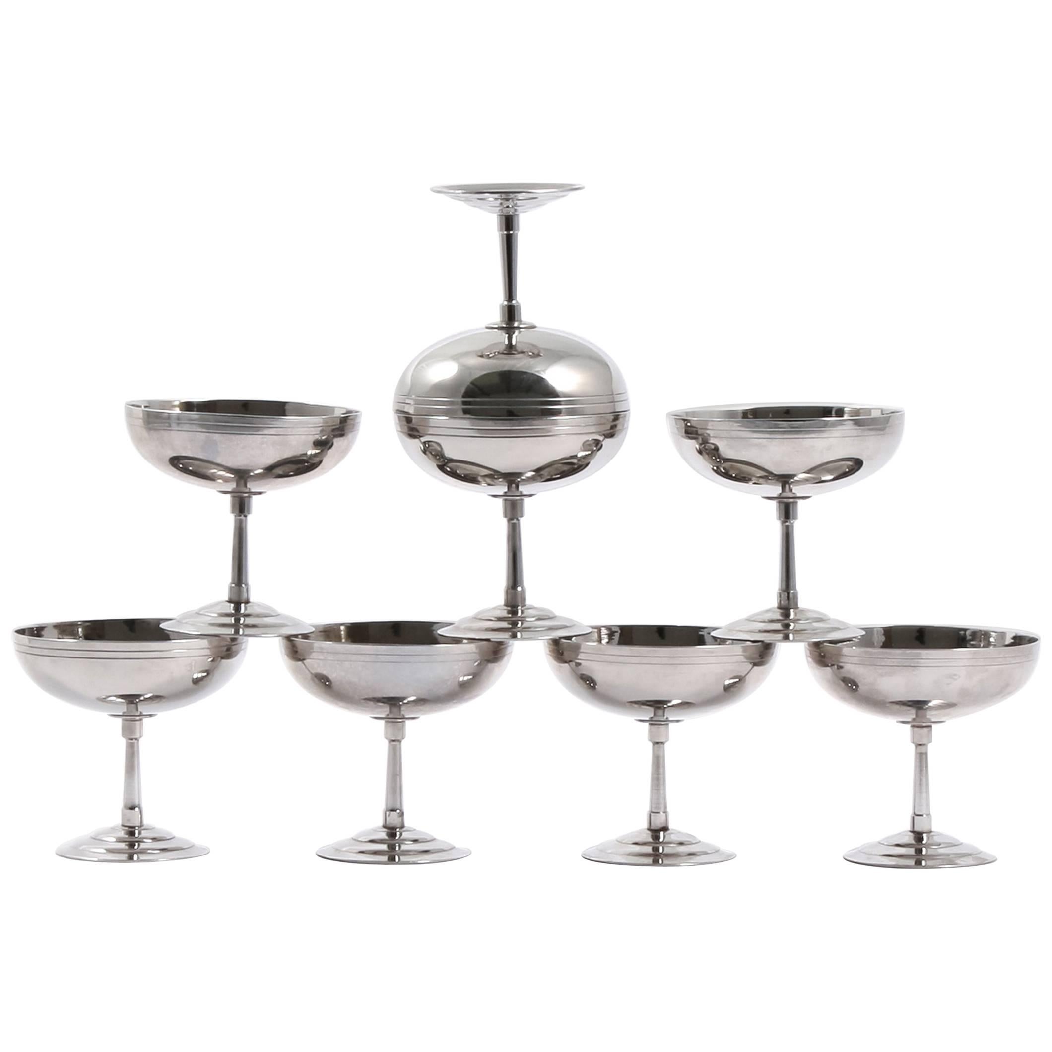 Art Deco Champagne Coupes For Sale