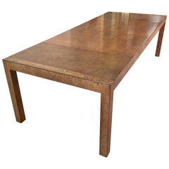 Olive Ash Burl Parsons Dining Table by John Widdicomb