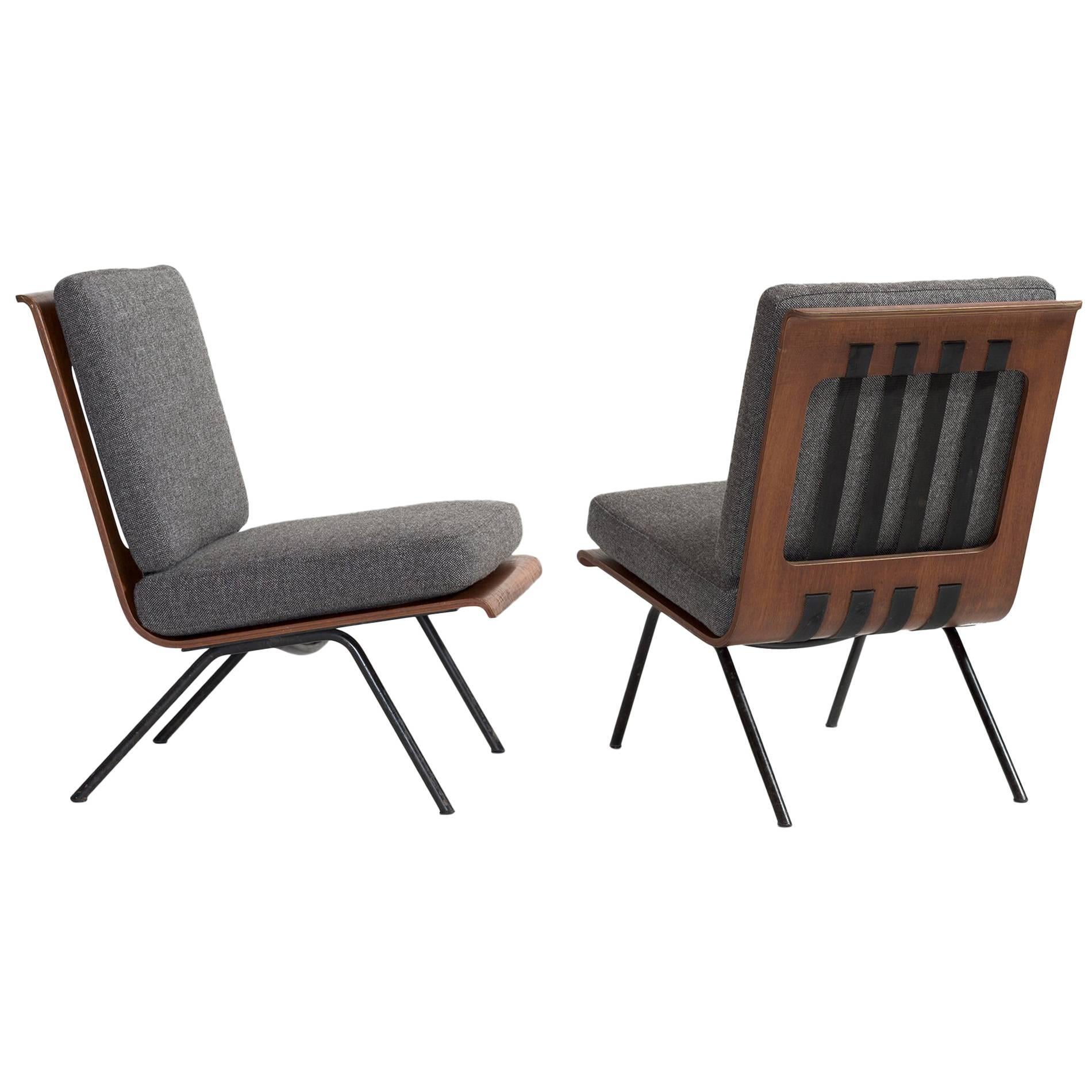 Pair of Franco Campo & Carlo Graffi Lounge Chairs, circa 1960