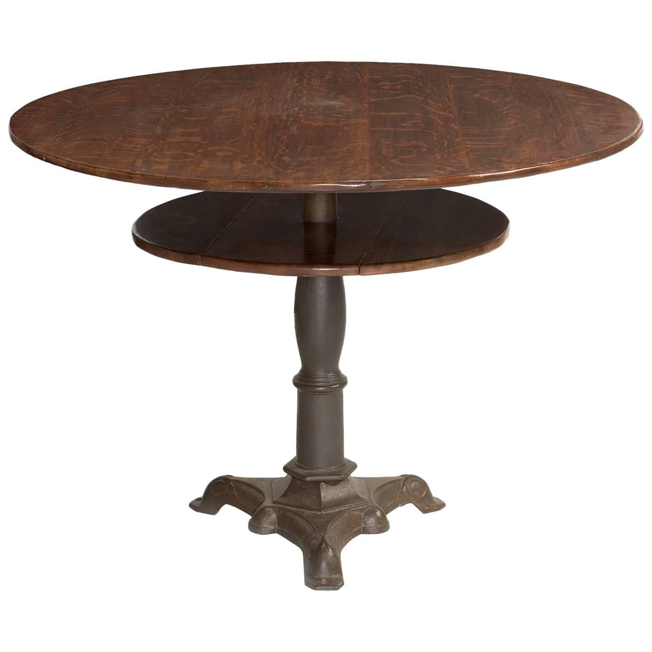 Oak & Cast Iron Centre Table, America, circa 1890