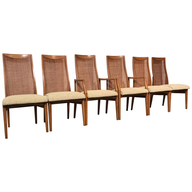 Six Quality MidCentury Modern Dining Chairs by Heritage Furniture at