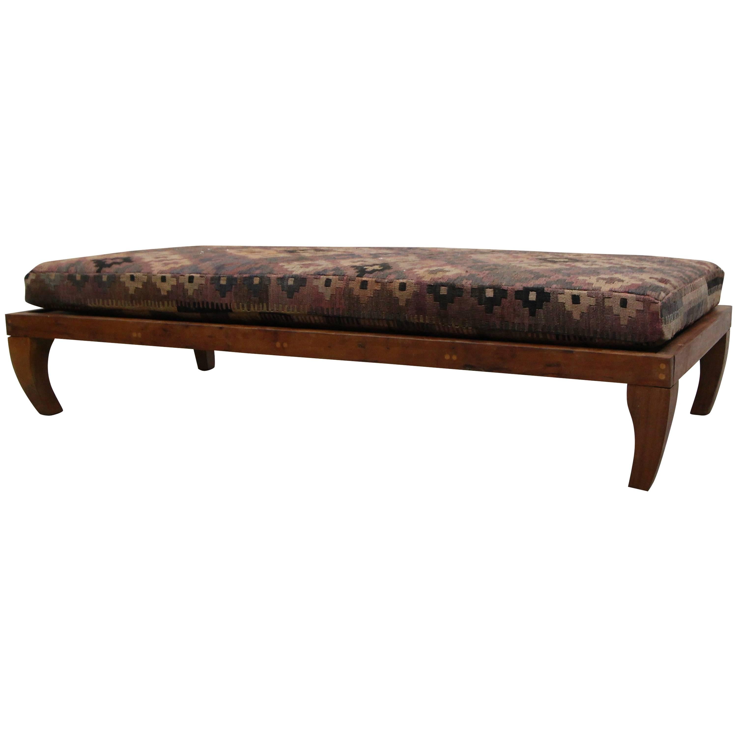 Teak Moroccan Style Meditation Table Bench Daybed