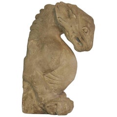 Medieval Gothic French Carved Stone Gargoyle