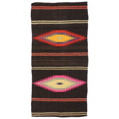 Vintage Turkish Kilim Rug with Southwest Bohemian Style