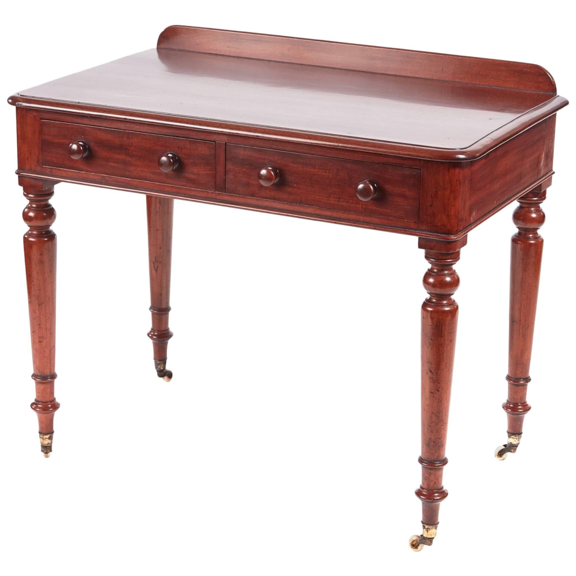 Quality Victorian Mahogany Side / Writing Table For Sale