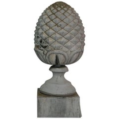 French 19th Century Zinc Pine Cone Roof Finial