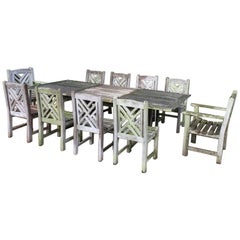 Esszimmer-Set aus Teakholz für zehn mit Cockspen-Stühle