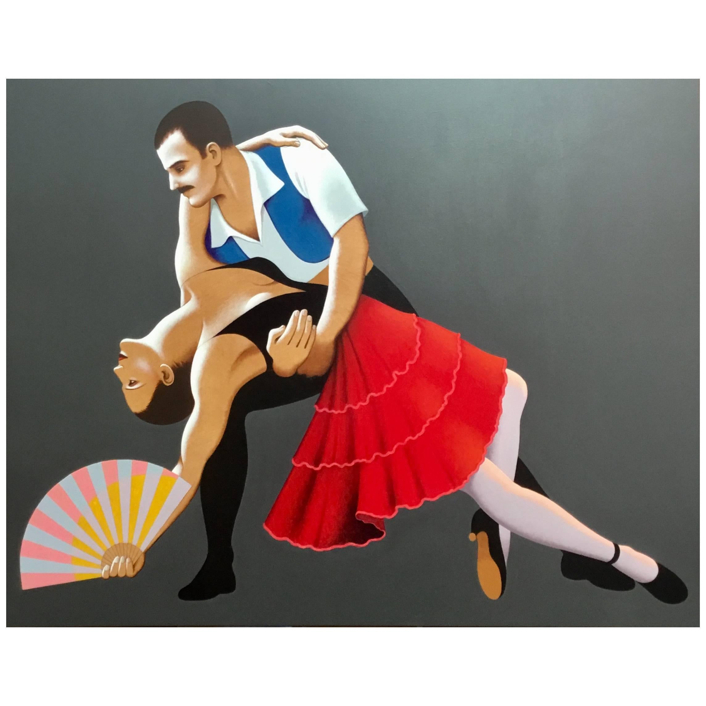Peinture originale « Flamenco » de Lynn Curlee