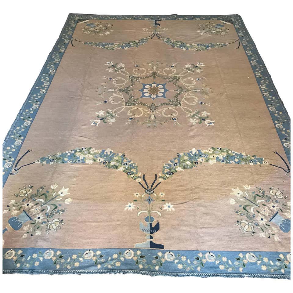 1920s Rug 1920s Needlepoint European Rug Arts and Crafts Period/Savonnerie Design ...