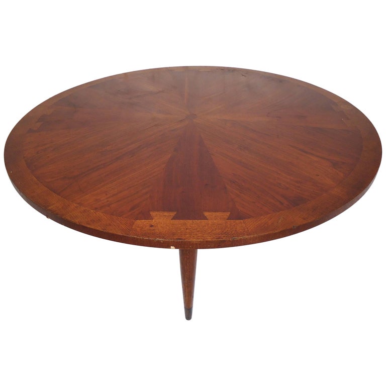 Midcentury Round Lane Coffee Table For, Mid Century Modern Round Wood Coffee Table