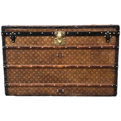 Antique Vintage Louis Vuitton Woven Monogram Steamer Trunk, circa 1901