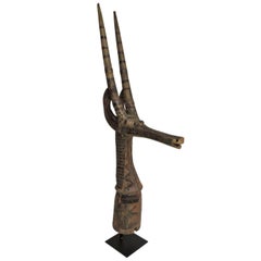 Large African Bobo or Bwa Antelope Tribal Sculpture on Stand