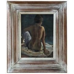 Vintage Signed Mid-Century Modern Nude by Virginia Emmons