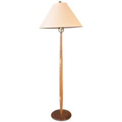 Laurel Mid-Century Modern Walnut Floor Lamp