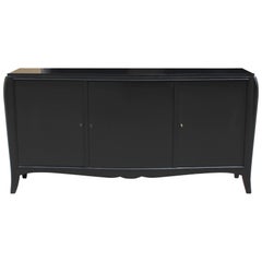 Classic French Art Deco Ebonized Sideboard or Credenza, 1940s