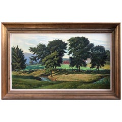 Oil on Canvas of Pastoral Landscape