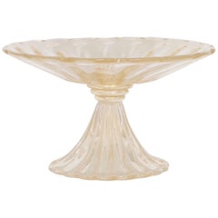 Monumental Barovier Murano Glass Footed Centre Bowl