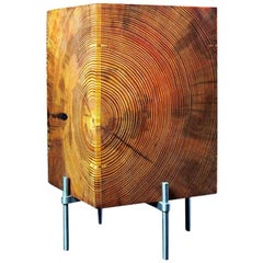 AKMD Southern Yellow Pine Table Translucent Lamp