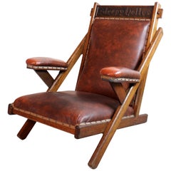 Antique Arts & Crafts Oak 'Sleepy Hollow' Library Chair