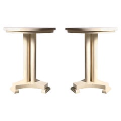 Classy Pair of Enrique Garcel Neoclassical Side Tables for Jimeco