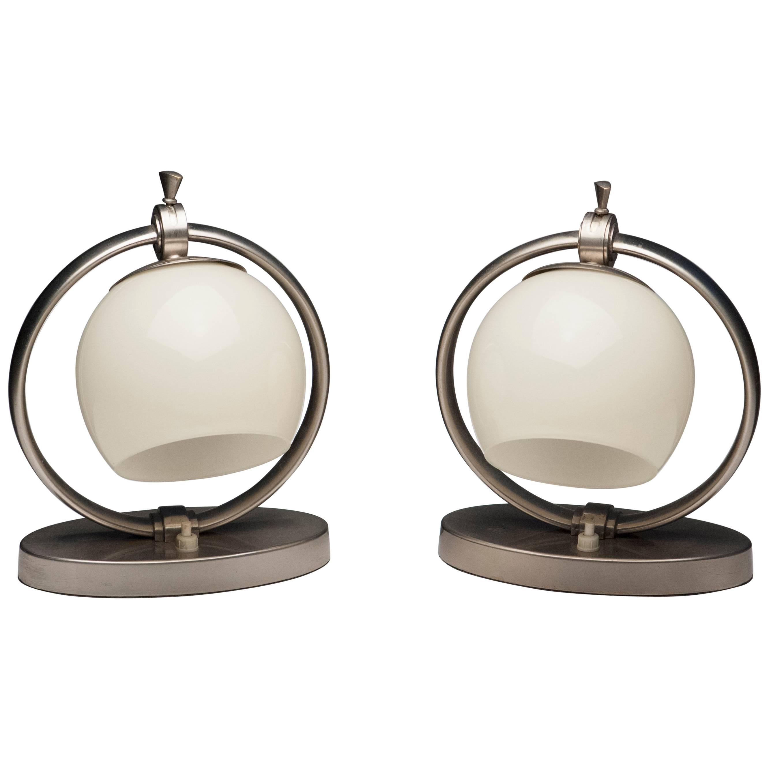 Vintage Modern Bauhaus Pair of Desk Lamps by WMF