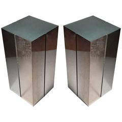 Pareja de pedestales de mesa luminosos Neal Small para Kovacs