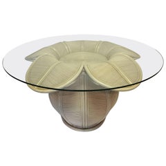 Rattan Bell Flower Dining Table