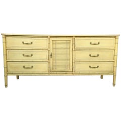 Vintage Faux Bamboo Henry Link Bali Hai Dresser