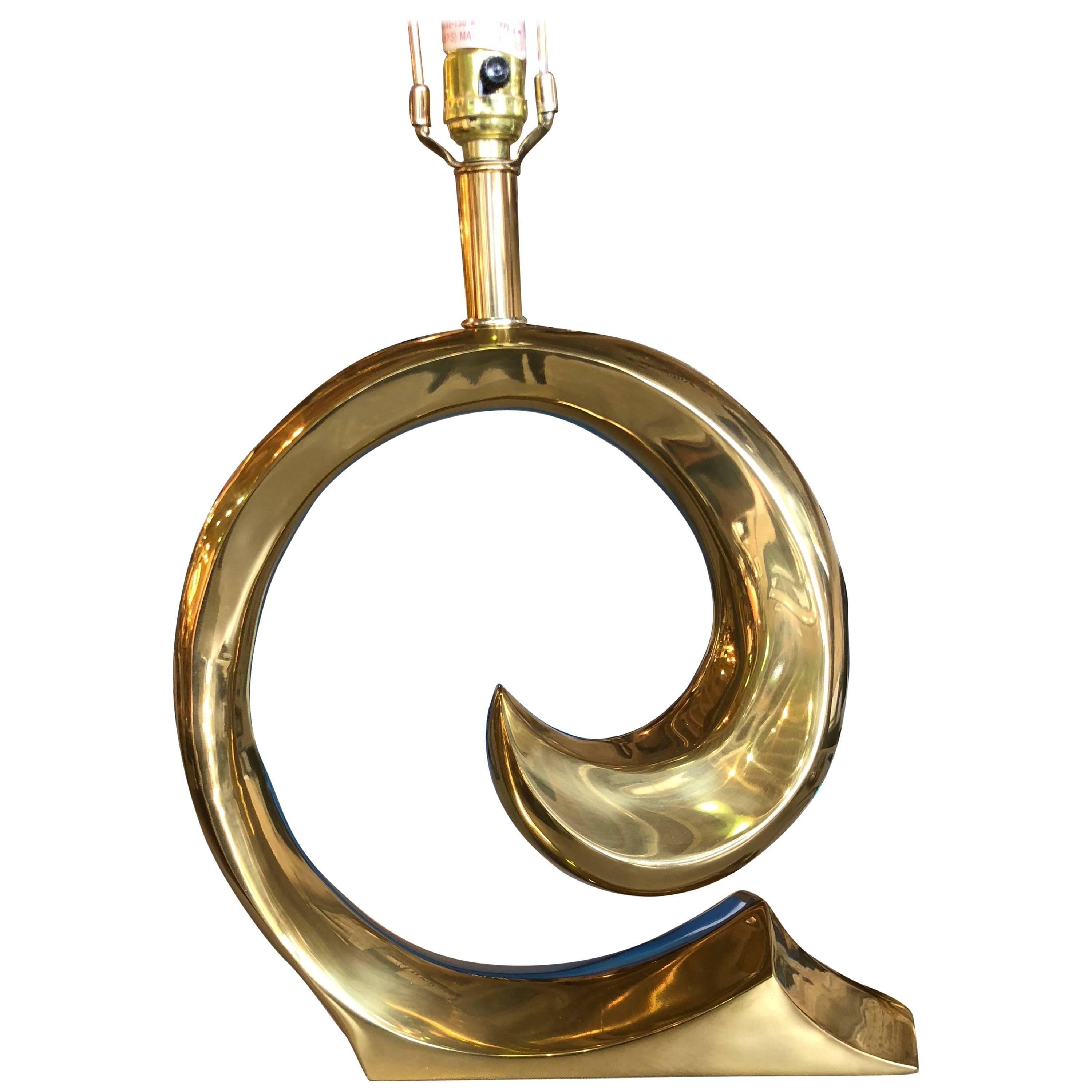 Pierre Cardin Wave Brass Lamp