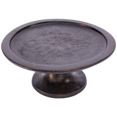 Vintage Wooden Offering Tray on Stand or Pedestal Tray, Bali, Mid-20th Century
