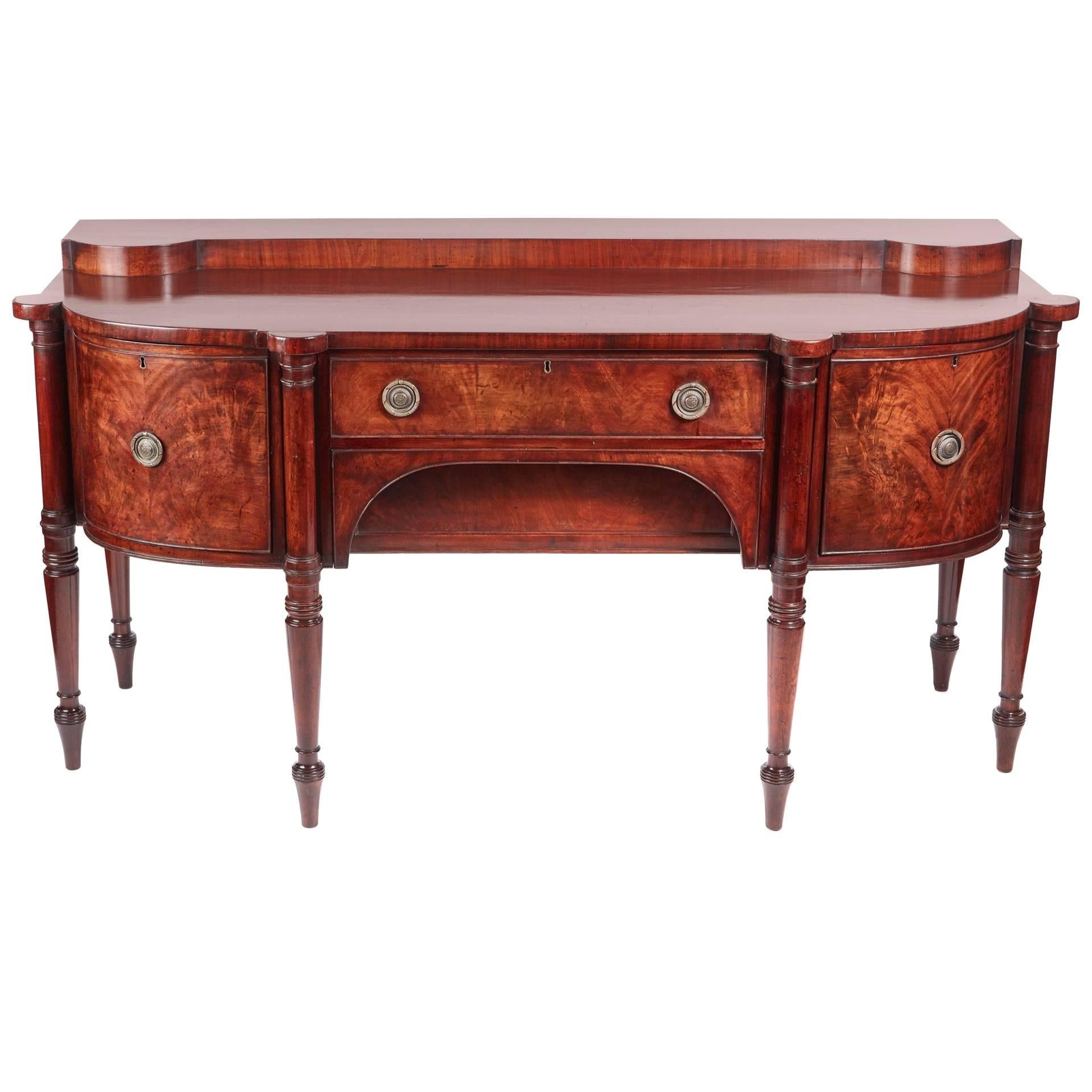 Quality George III Antique Mahogany Sideboard For Sale