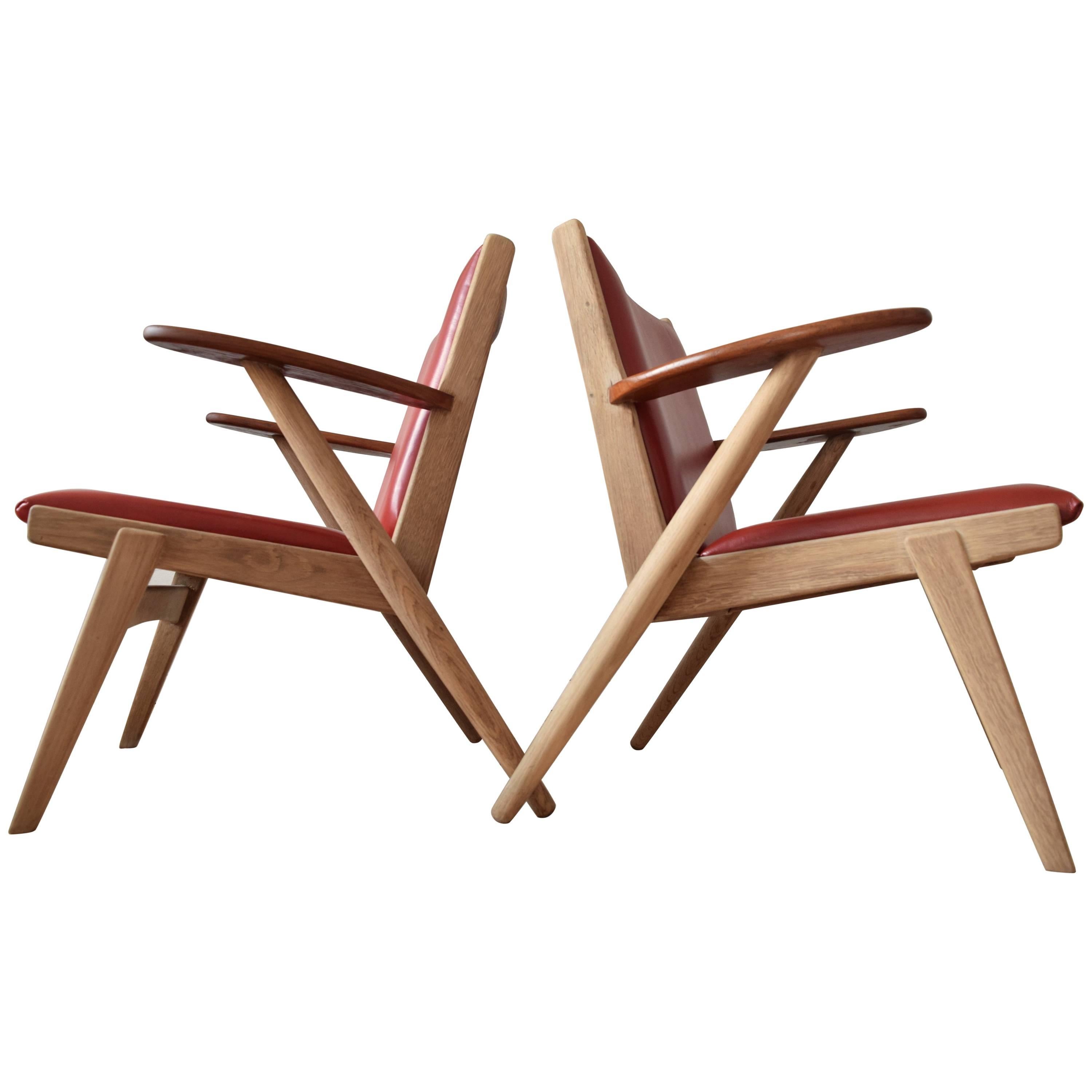 Danish Midcentury Arne Wahl Iversen nr.14 Lounge Chairs, 1955