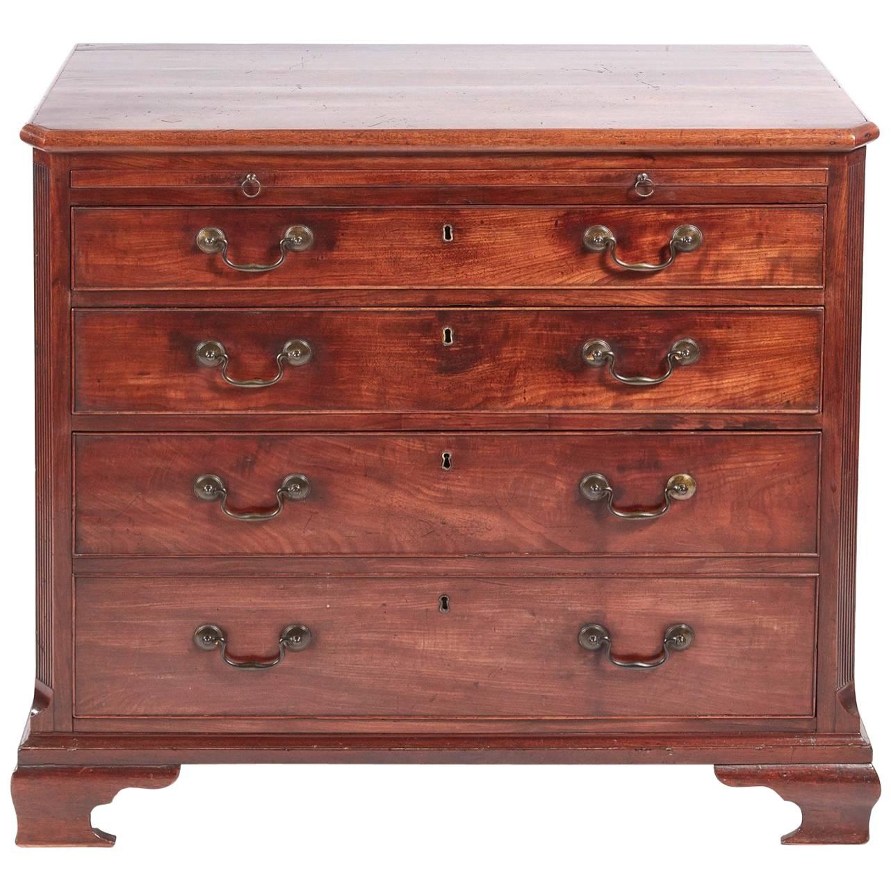 Unusual George III Mahogany Chest of Drawers For Sale