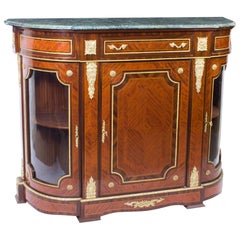 Magnificent Victorian Style Walnut & Rosewood Credenza, 20th Century