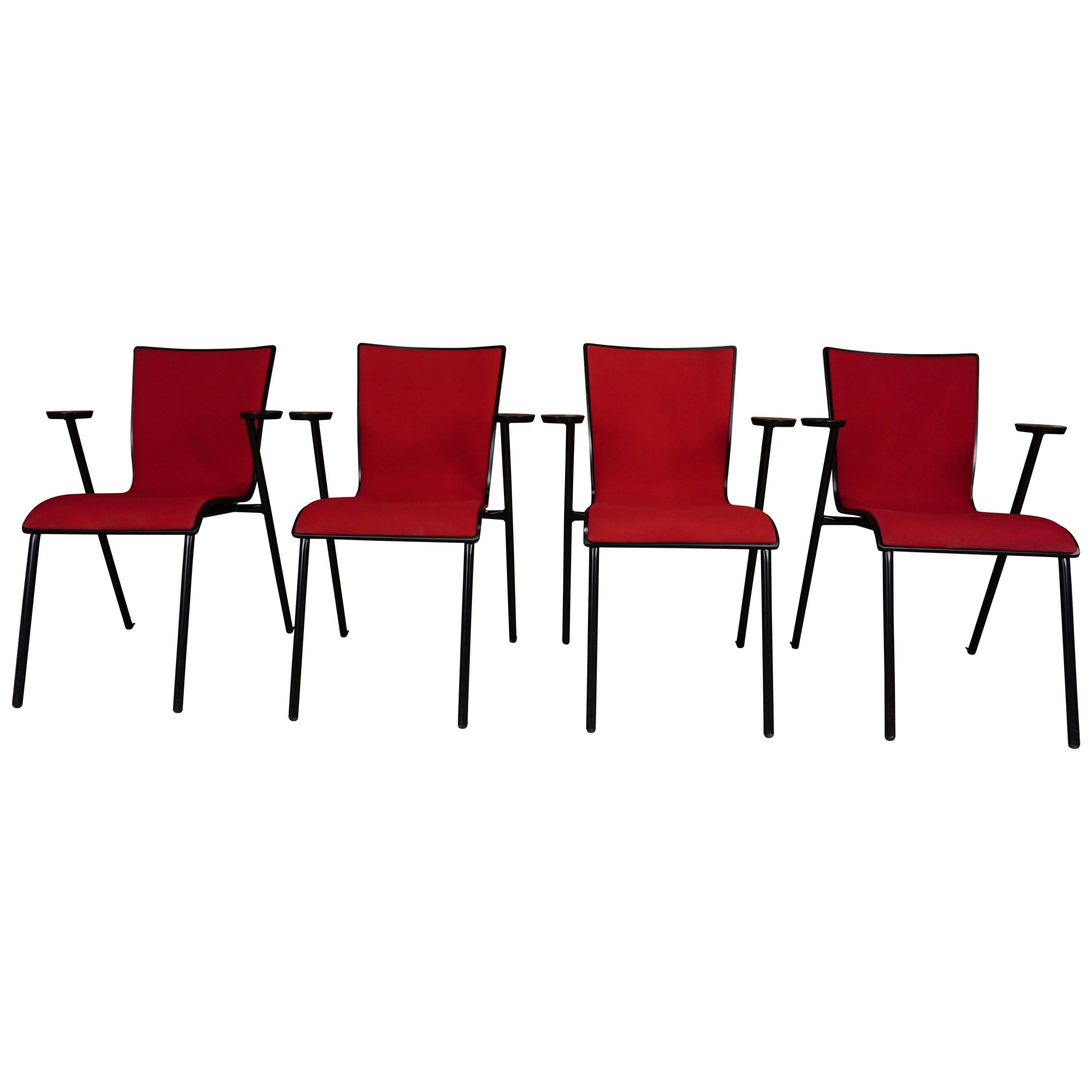 Ensemble de quatre fauteuils de design néerlandais Occhio TG Model pour Drisag