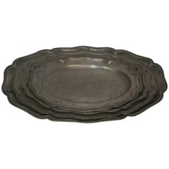 18th Century French Pewter Serving Plates